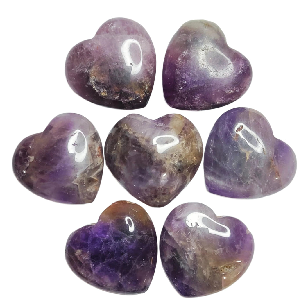 Chevron Amethyst Medium Hearts