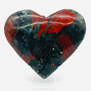 African Bloodstone Heart # 114