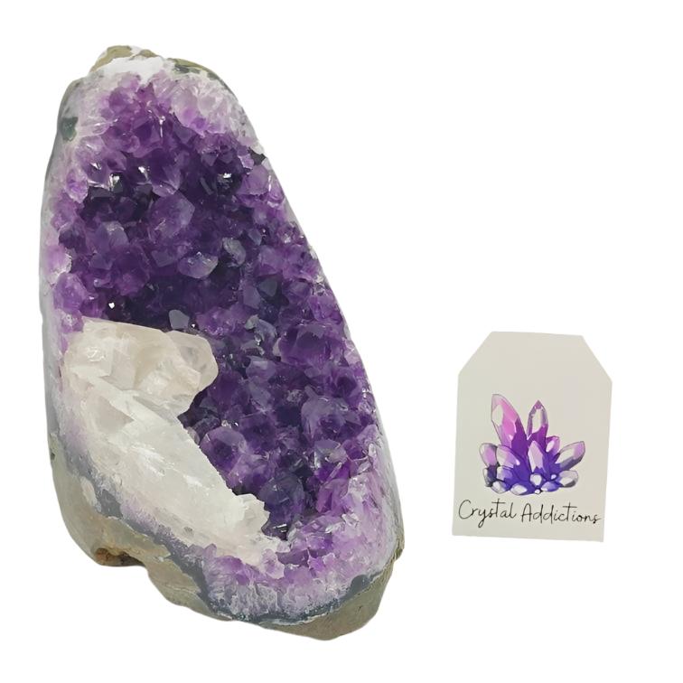 Amethyst Cluster with Quartz Inclusion # 186