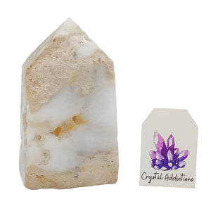 White Druzy Quartz Tower # 146