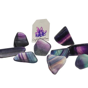 LISA MILES - GRID GAME - Rainbow Fluorite High Grade Polished Freeform X3
