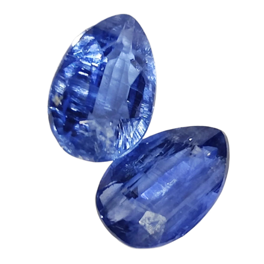 Blue Sapphire Pear Cut Gemstone x2