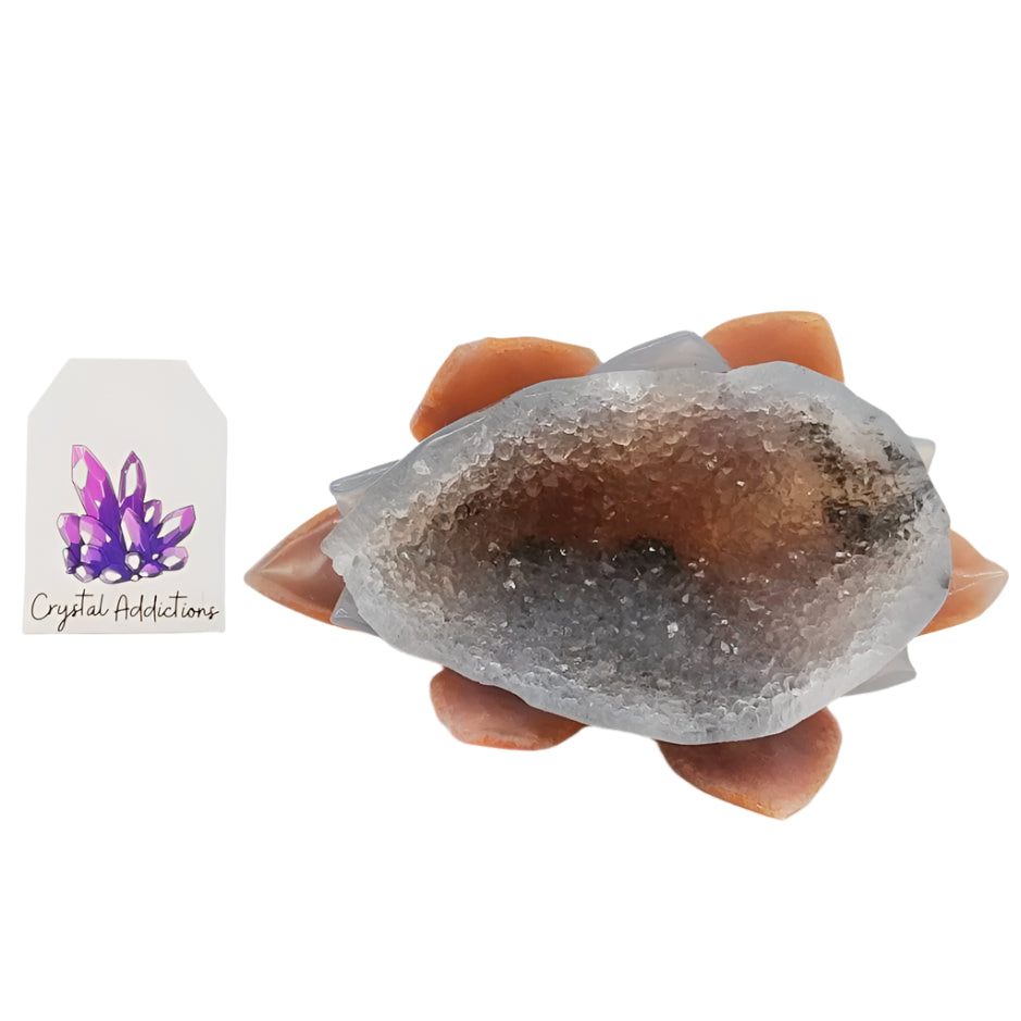 Druzy Agate Lotus Flower # 68