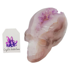 Load image into Gallery viewer, Druzy Agate Skull with Amethyst # 118
