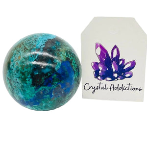 Chrysocolla Malachite + Azurite Sphere # 94