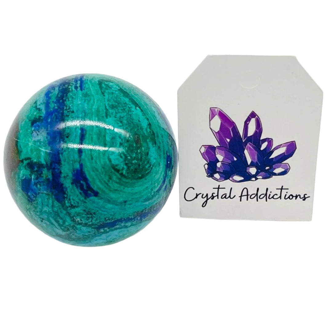 Chrysocolla Malachite + Azurite Sphere # 55