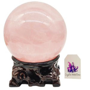 Rose Quartz Sphere with Star # 24