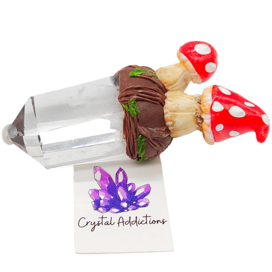 Clear Quartz Mushroom Wand # 194