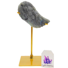 Load image into Gallery viewer, Labradorite Wing with Stand  # 113
