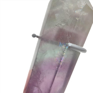 Rainbow Fluorite Wand + Stand # 73