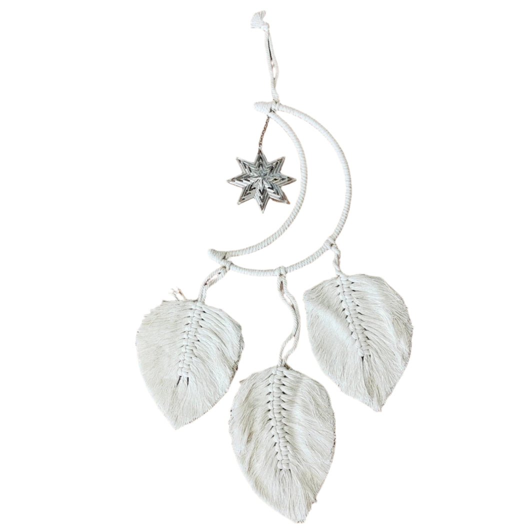 Macrame Moon Leaf Star Dream Catcher