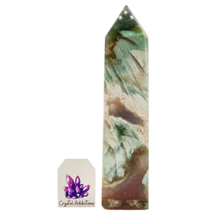 Moss Agate Tower Fossilised  # 45