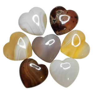 Agate Medium Puffy Heart