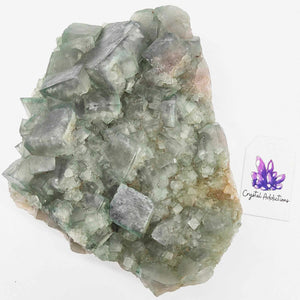 Cubic Green Fluorite Specimen w/ Stand #85