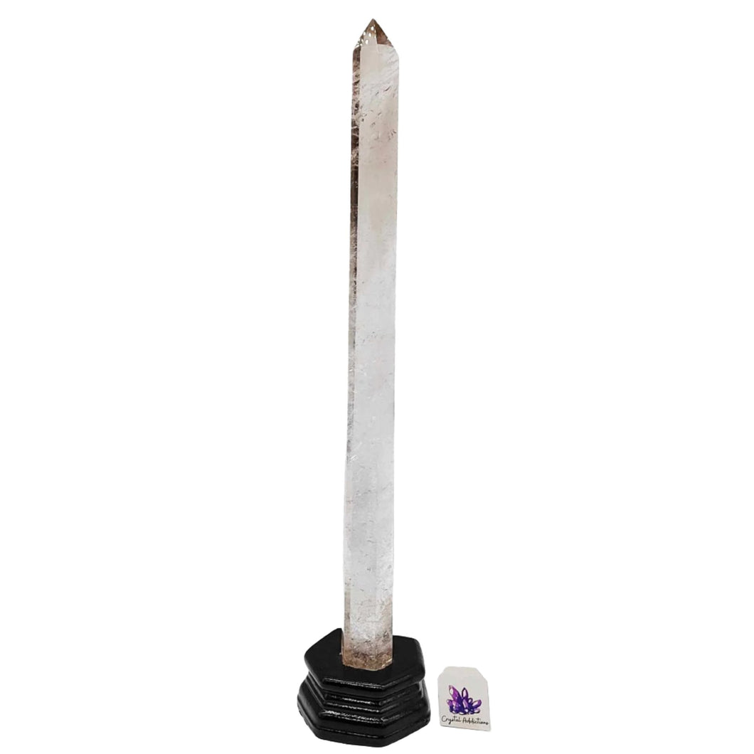 Clear Quartz + Smoky Quartz Tower #147