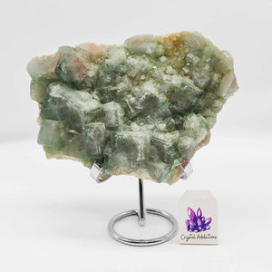 Cubic Green Fluorite Specimen w/ Stand #85