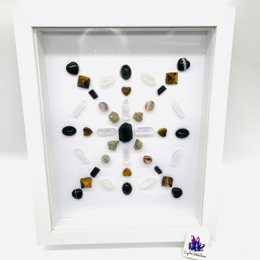 Crystal Grid Shadow Box - Banishment