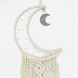 Macrame Moon Bead Dream Catcher