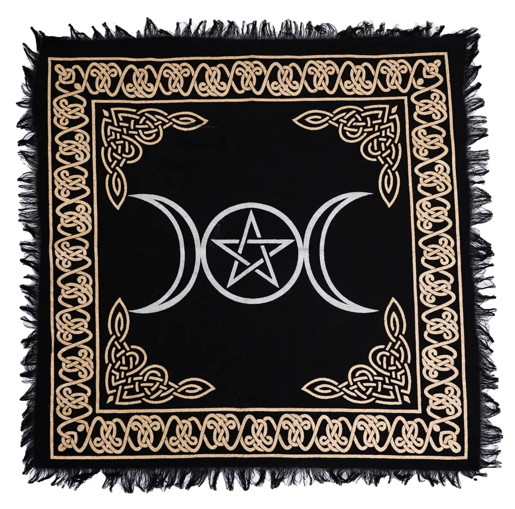 Triple Moon Pentacle Altar Cloth