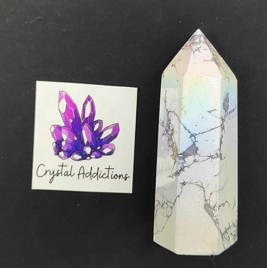 Howlite Aura Point # 182