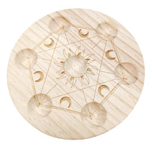 Load image into Gallery viewer, Wooden Etched Seven Sphere Holder
