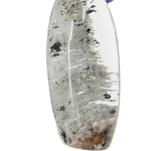 Scenic Garden Quartz + Black Mica Gold Pendant # 186