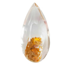 Load image into Gallery viewer, Golden Healer Manifestation Quartz Teardrop # 85
