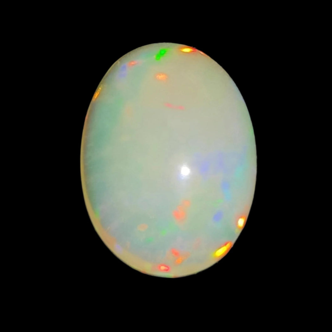 White Opal Oval Gemstone # 190