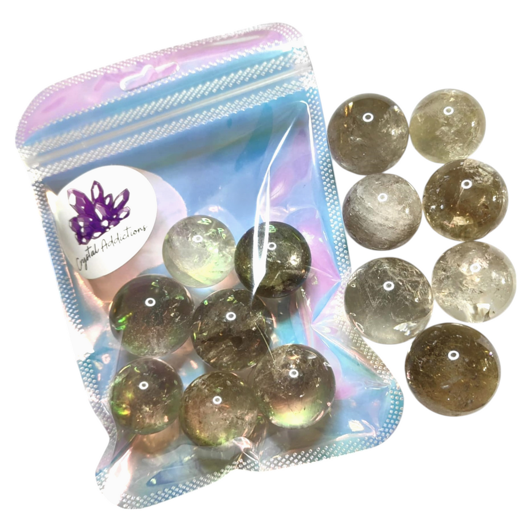 Smoky Citrine Gridding Sphere Pack (7)