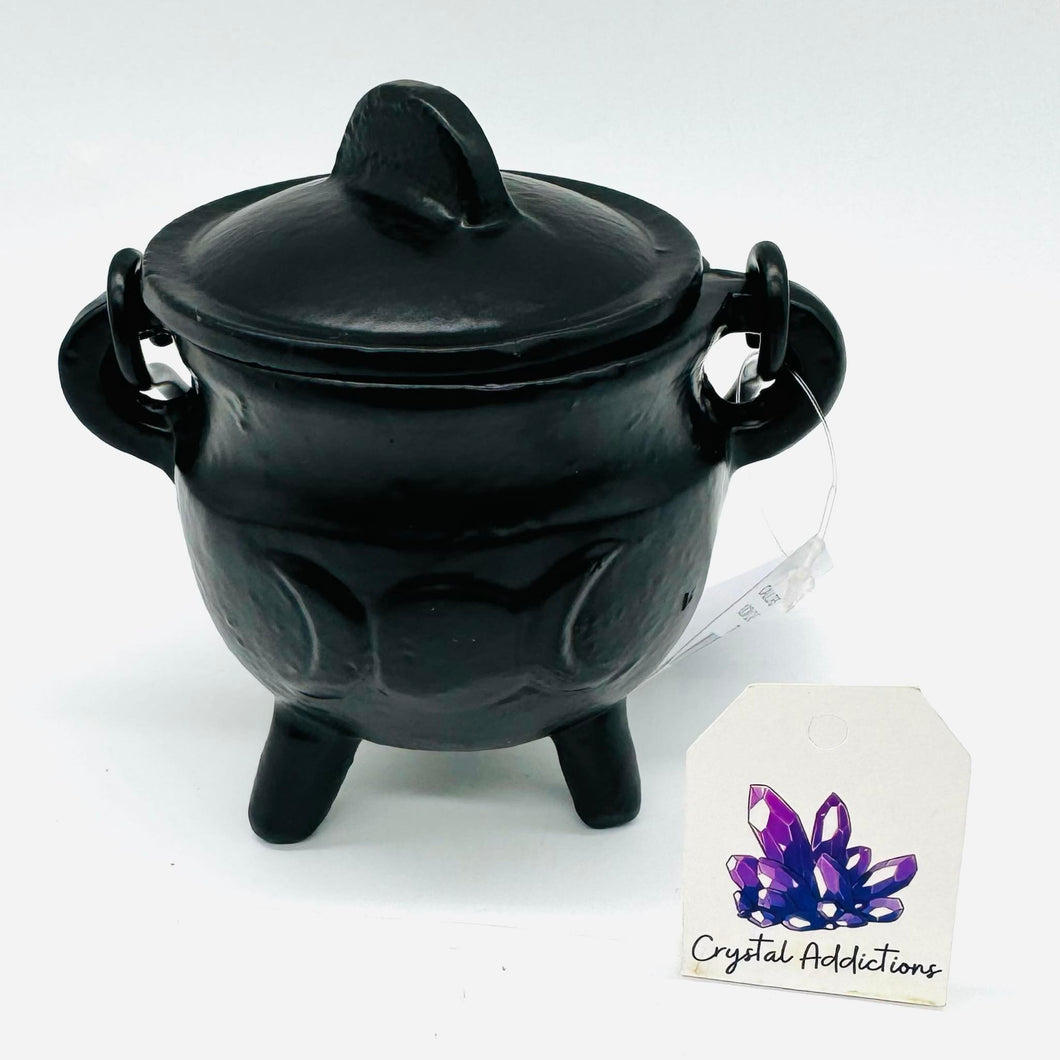 Cast Iron Cauldron with Triple Moon