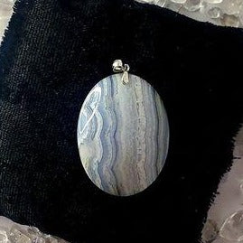 Blue Lace Agate Pendant #66