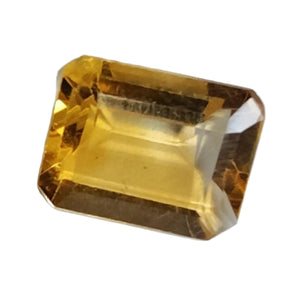 Citrine Emerald Cut Gemstone