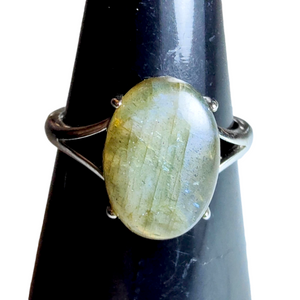 Labradorite Adjustable Silver Ring # 26