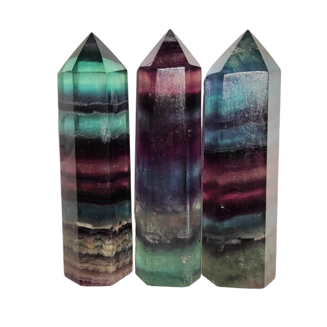 Rainbow Fluorite Point