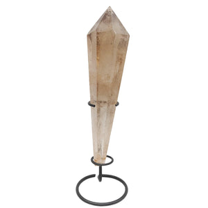 Smoky Quartz Wand + Stand # 132