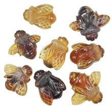 Load image into Gallery viewer, Amber Hand Carved Bee
