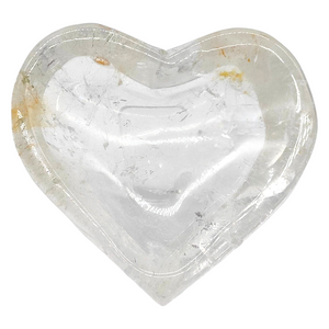 Clear Quartz + Golden Healer Heart Bowl # 83