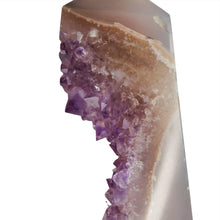 Load image into Gallery viewer, Agate + Amethyst Druzy Point # 106
