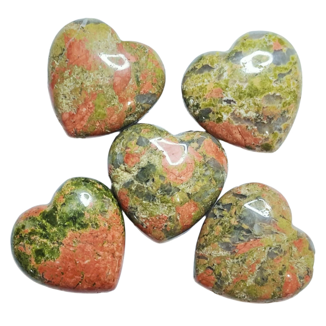 Unakite Medium Hearts
