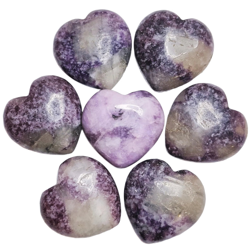 Lepidolite Medium Hearts