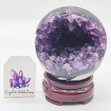 Load image into Gallery viewer, Amethyst Geode Sphere # 112
