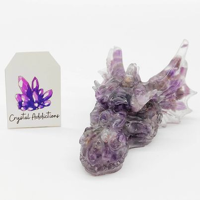 Chevron Amethyst Resin Dragon # 53 P.I.