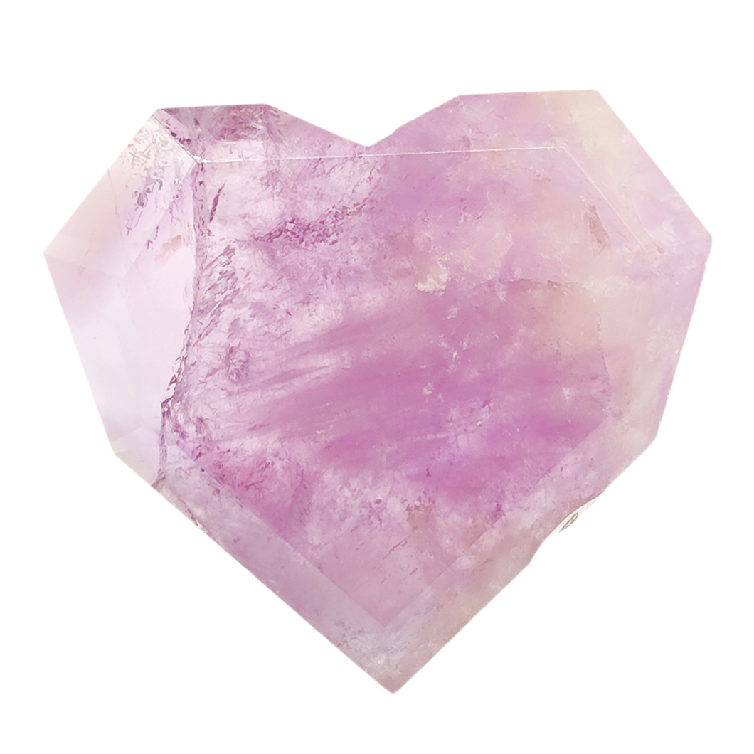 Amethyst Faceted Heart # 156