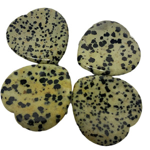 Dalmatian Jasper Heart Thumbstone