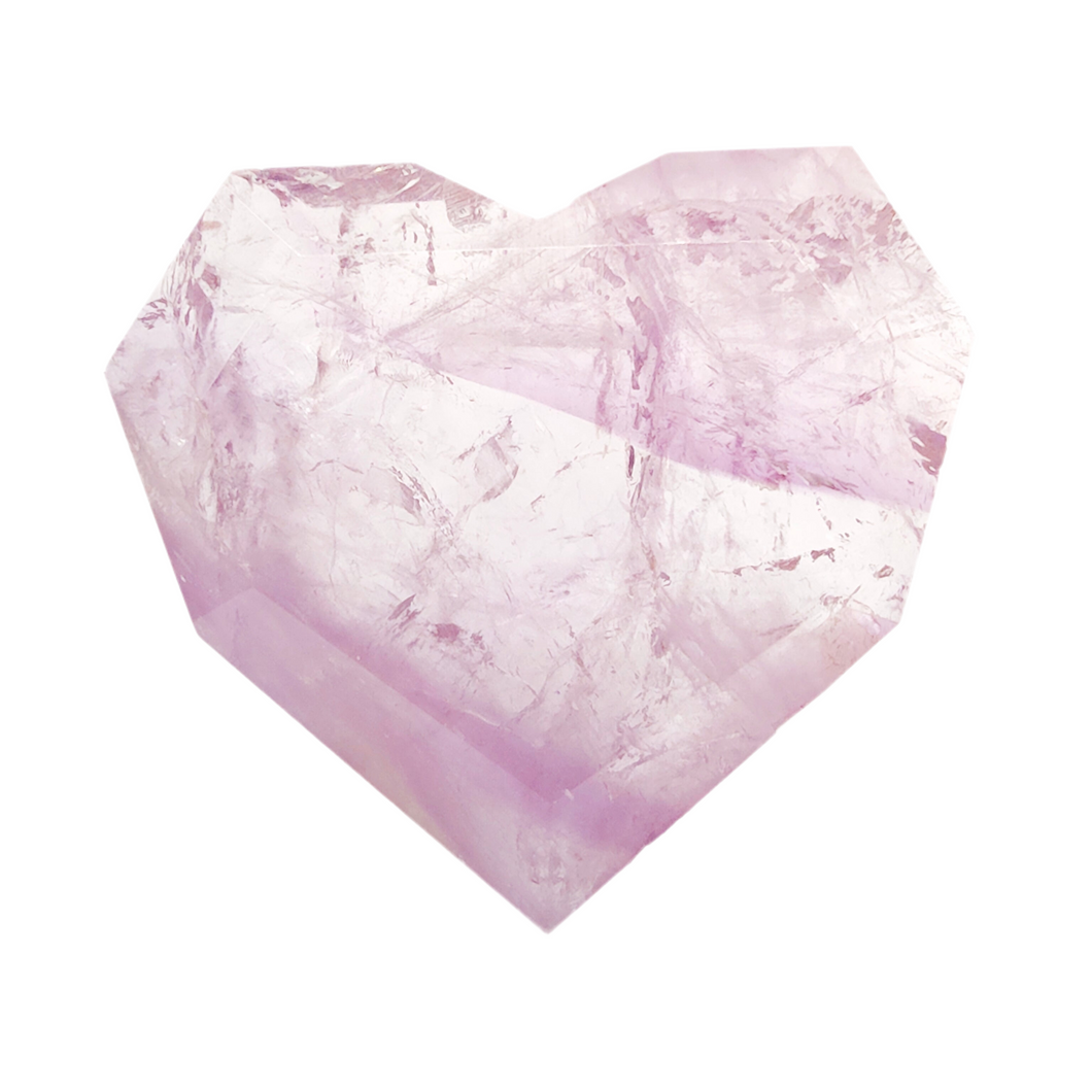 Amethyst Faceted Heart # 161