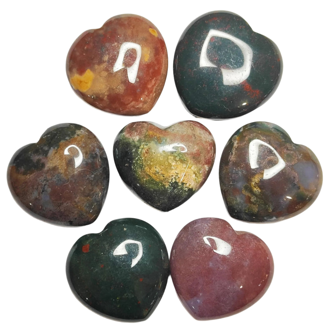 Ocean JasperMedium Hearts