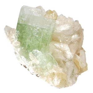 Green Apophyllite + Stilbite Cluster # 174