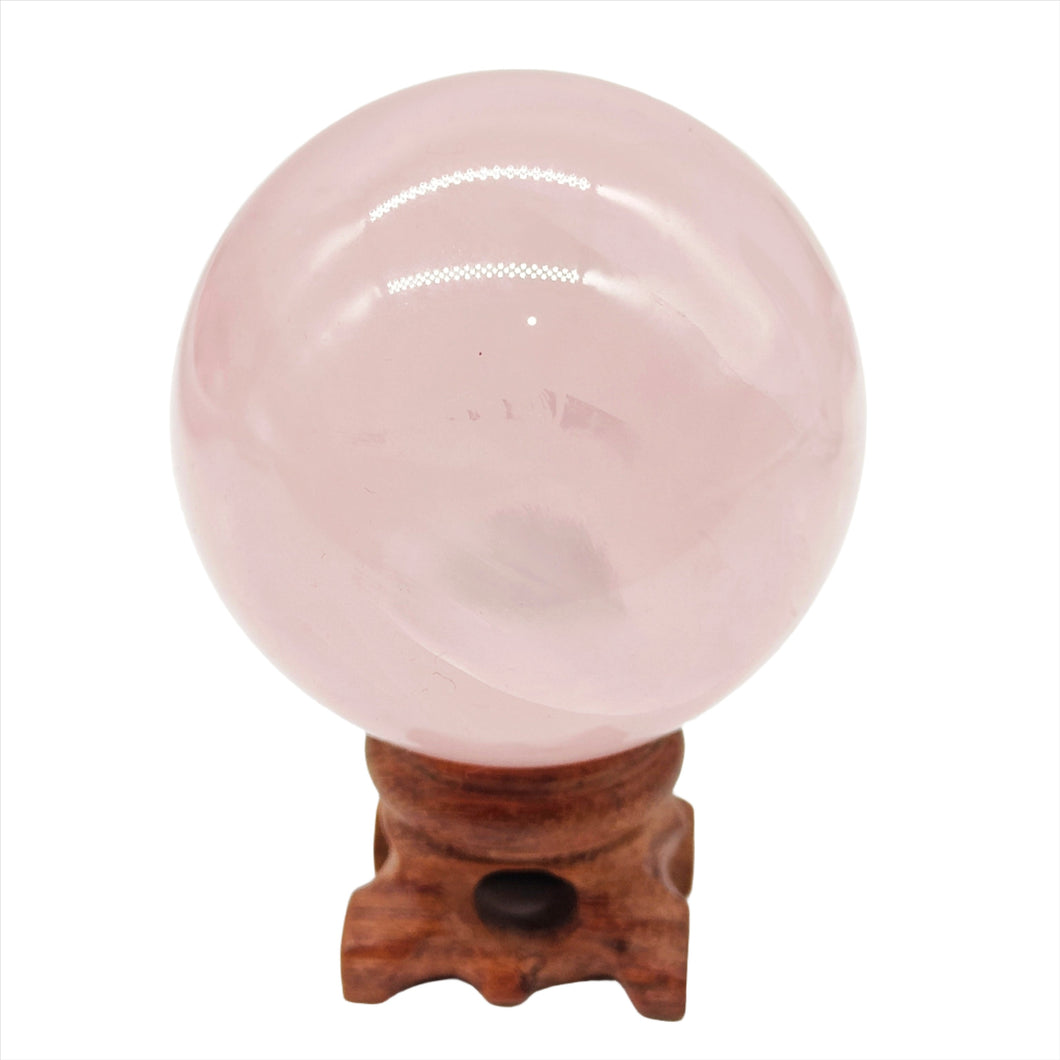 Rose Quartz Sphere + Star # 102