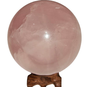 Rose Quartz Sphere + Star # 102