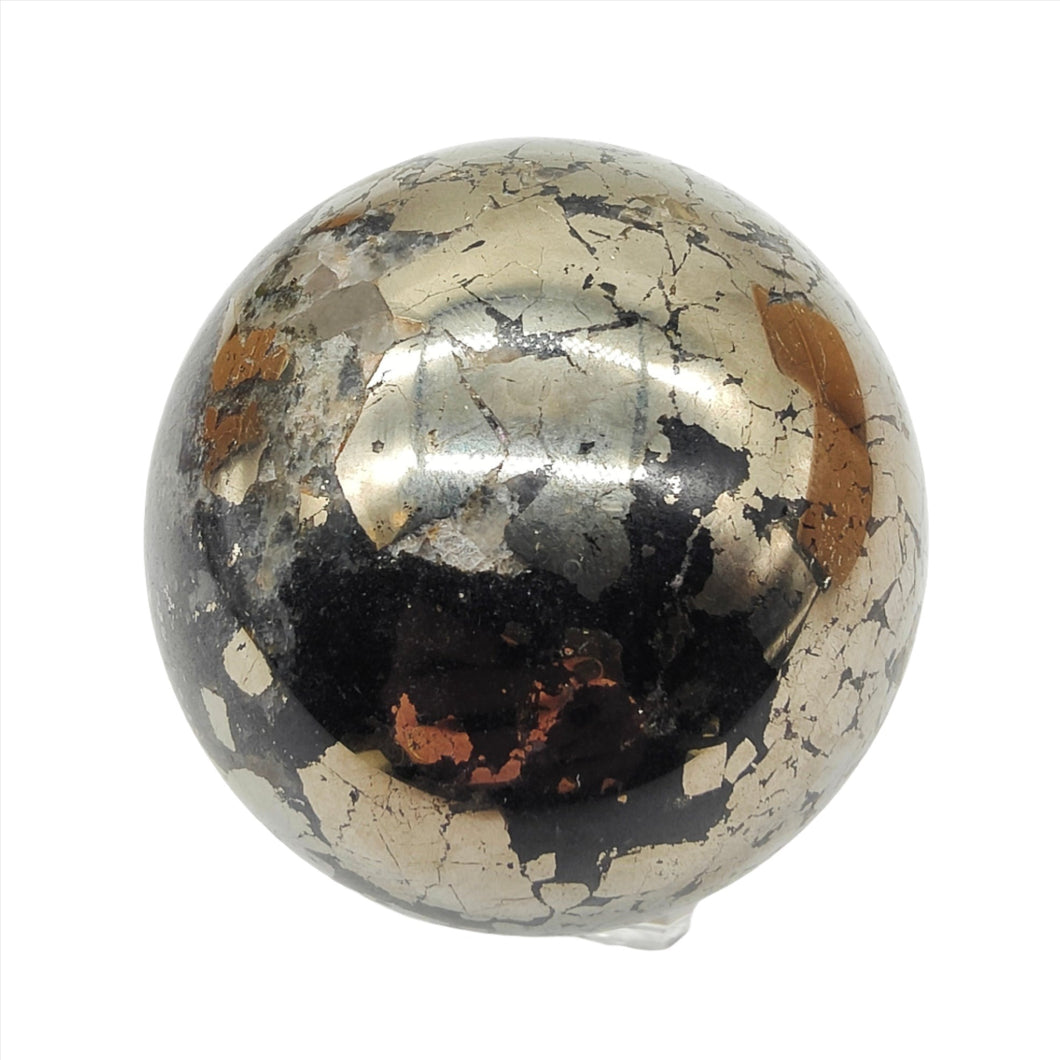 Pyrite in Magnetite Sphere # 140